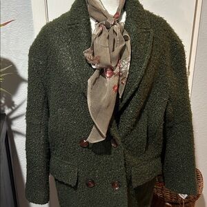 Topshop Dark Green Trench Coat